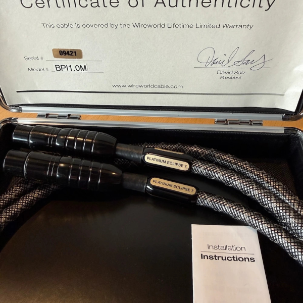 WireWorld Platinum Eclipse 7 Interconnect XLR (1m) - Bild 2 av 2