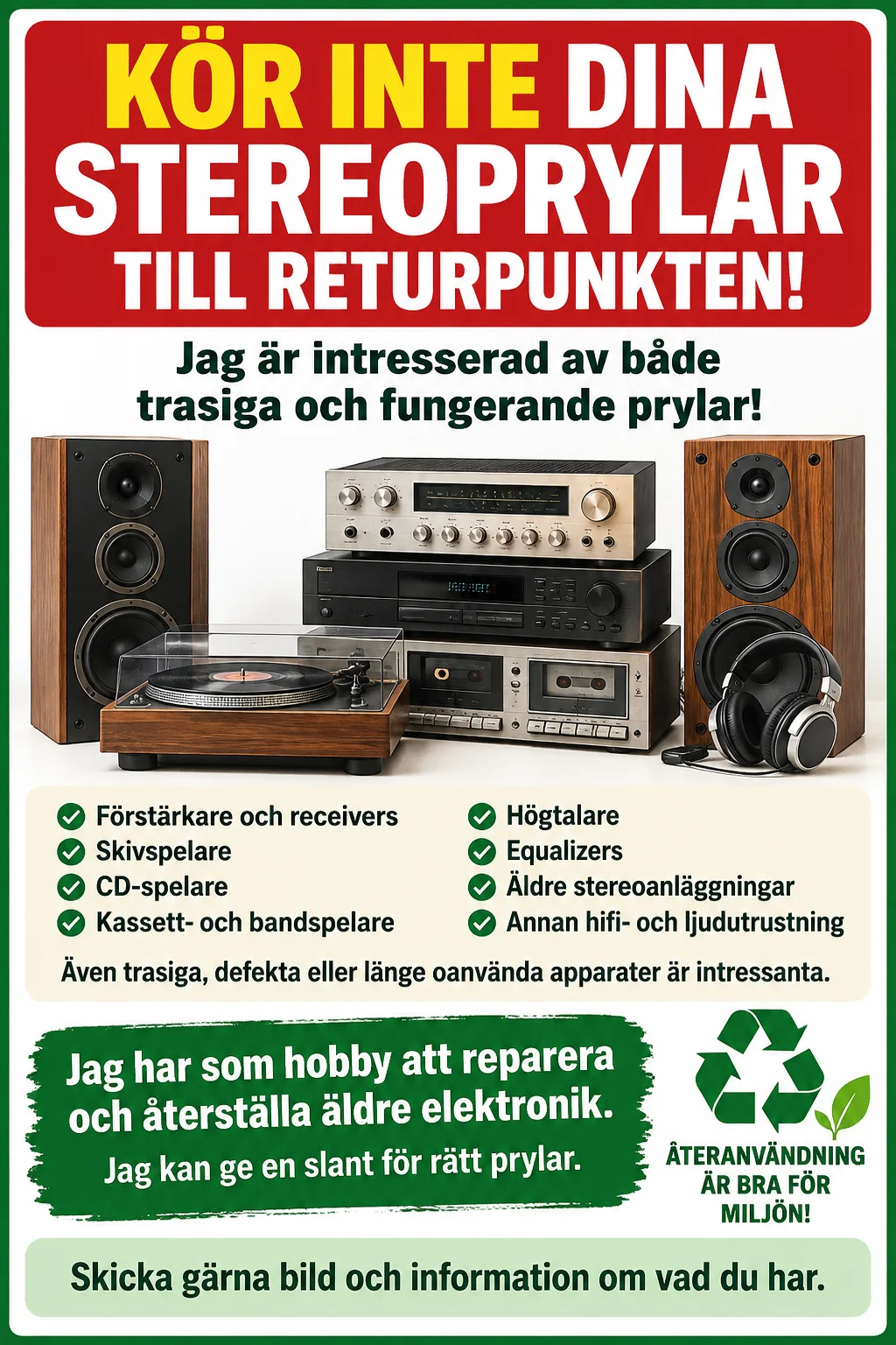 Ljudprylar k&ouml;pes - Bild 1 av 1