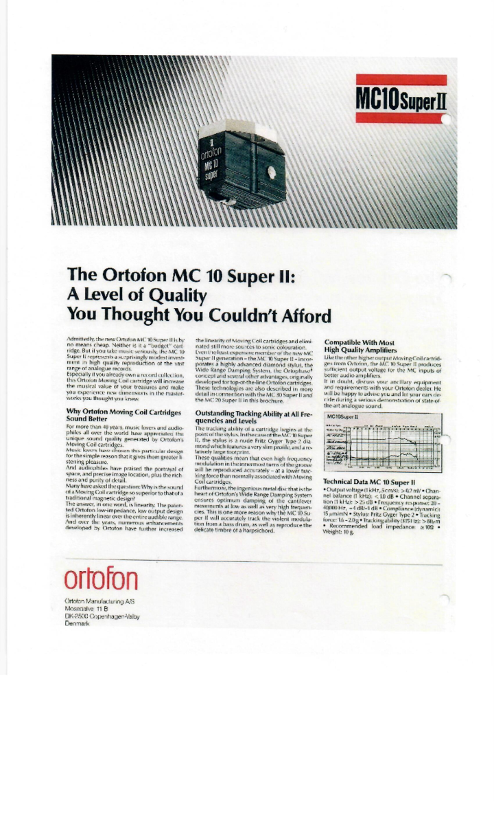 Ortofon MC 10 Super II + T20 stepup 