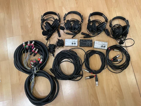 Sennheiser HME27 (4 st) + intercom setup / kablage