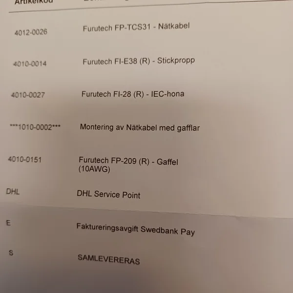Furutech n&auml;tkabel TCS 31 - Bild 8 av 9