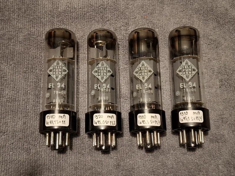EL34 Telefunken (RFT) matchad kvartett - Bild 3 av 6