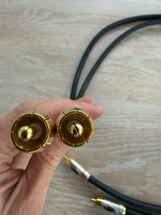 IXOS RCA stereokabel – 1 m – guldpläterade kontakter