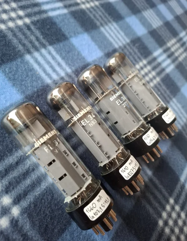 Siemens EL34 &ndash; Strong Matched Quad &ndash; Original Siemens-boxar - Bild 7 av 7
