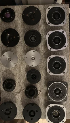 Vintage tweeters - stor samling 18 st (Wharfedale purple, Pioneer horn, Vifa/Scanspeak m.m.) - lot