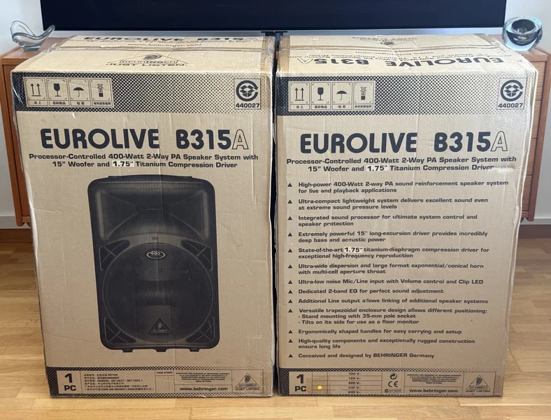 Helt nya professionella aktiva PA-h&ouml;gtalare! 2 st Eurolive B315A - Bild 2 av 6