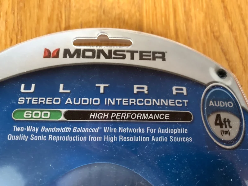 3 Par Monster THX Ultra 600 Stereo RCA Kablar 1m - Bild 5 av 8