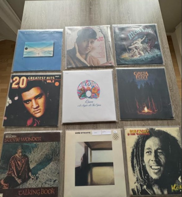 Vinyl - Dire Straits, Bob Marley, Queen, Bob Dylan m.m.