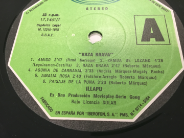 Illapu – Raza Brava (1979) • Signerad LP