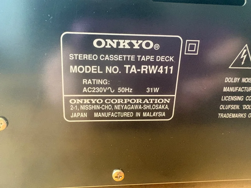 onkyo TA-RW411 onkyo TA-RW411 - Bild 9 av 9