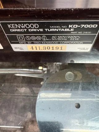 KENWOOD KD-700D med Ortofon OM 30