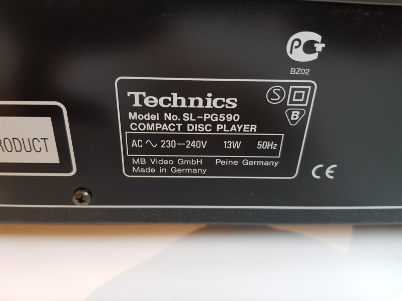 TECHNICS SL-PG590 CD-Spelare - Bild 10 av 11