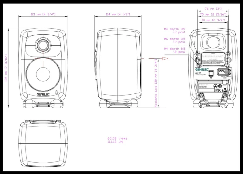 Genelec 6010B &ndash; vitt par i fint skick - Bild 8 av 8