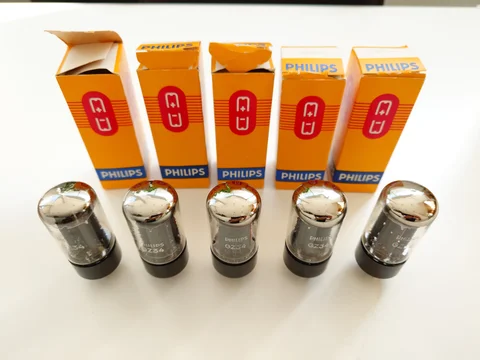 5 st GZ34 likriktarrör NOS