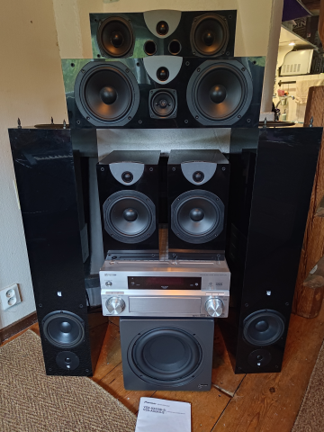 Pioneer VSX-AX2AS-S + Audio Pro högtalare + Ace Bass 2 