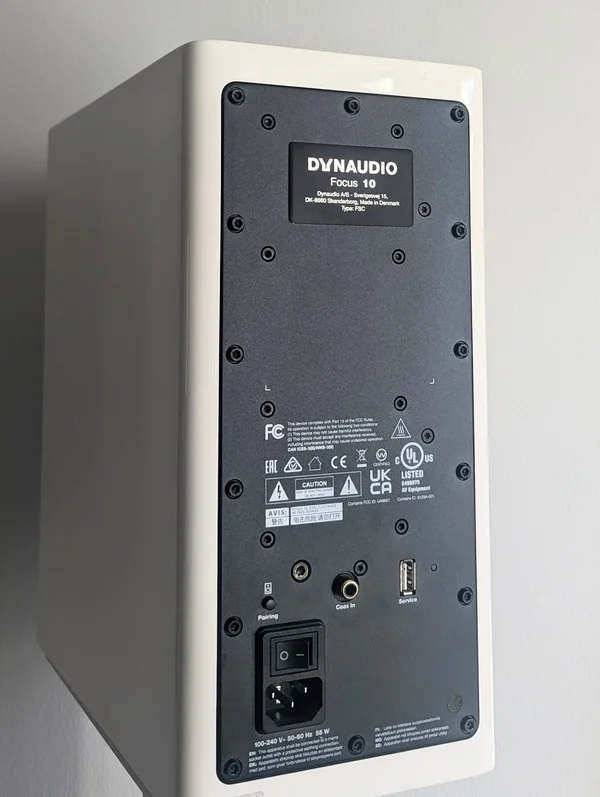 Dynaudio Focus 10 &ndash; aktiva h&ouml;gtalare &ndash; vit &ndash; Dirac - Bild 7 av 8