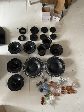 Div högtalare element +spolar och kondingar