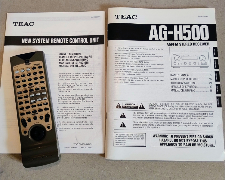 TEAC AG-H500 Receiver - Bild 3 av 3