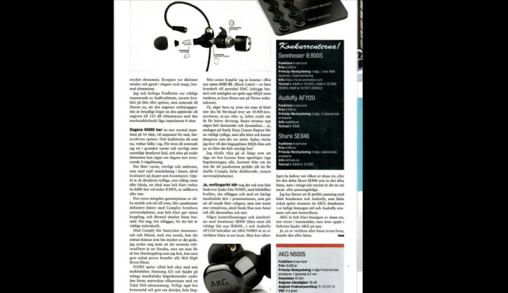 AKG N5005 Highend inear hörlur