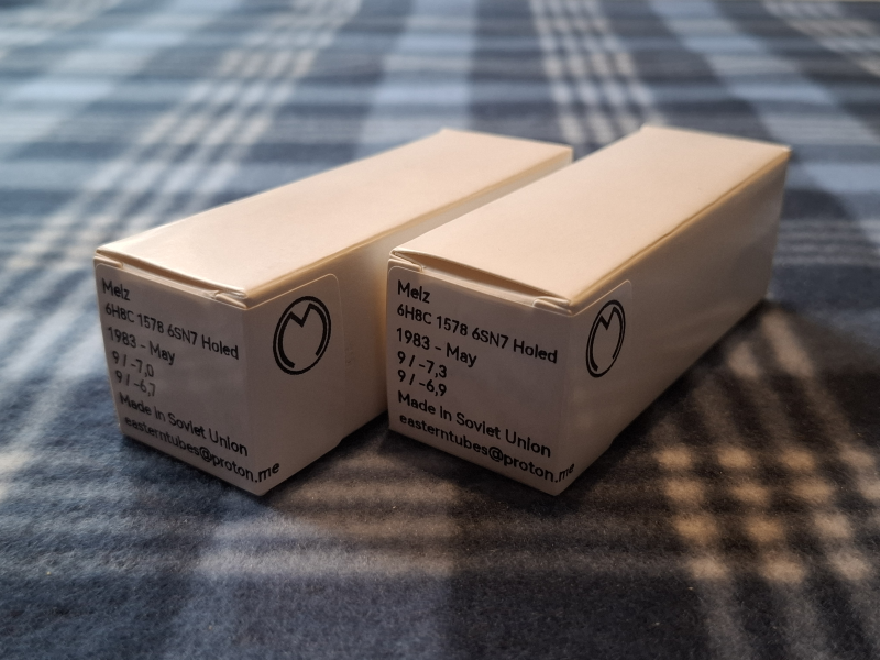 MELZ 6SN7 6H8C 1578 6N8S Holed Plates NOS Radiorör - Bild 2 av 6