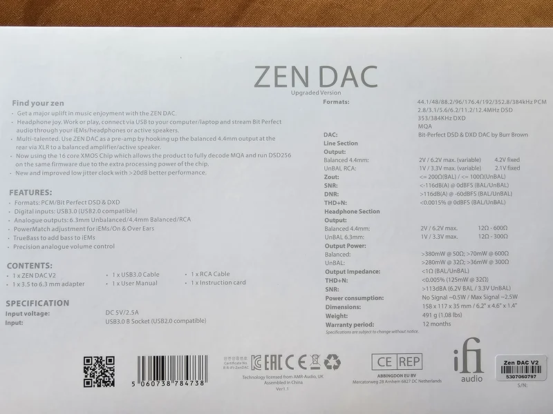iFi Zen DAC V2 (Nyskick / Komplett i kartong) - Bild 4 av 5