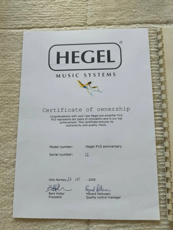 HEGEL P10 Anniversary High End Preamplifier HEGEL P10 Anniversary High End Preamplifier - Billede 9 af 11