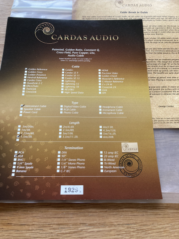 Cardas Golden Reference 1,5m XLR