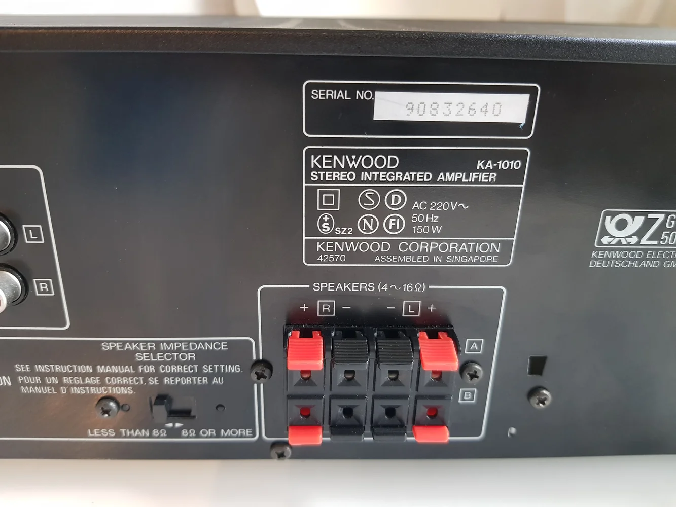 KENWOOD KA-1010 Stereo Förstärkare KENWOOD KA-1010 Stereo Förstärkare - Bild 10 av 10