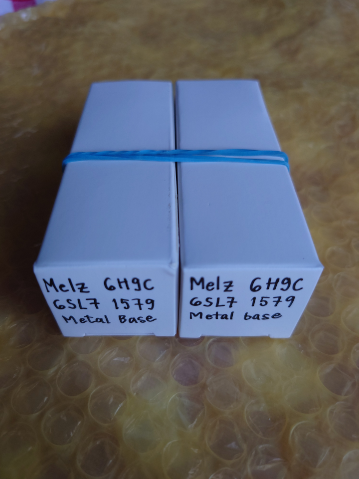 6N9S / 6SL7 Matchat Par MELZ NOS Metal Base RARE Military