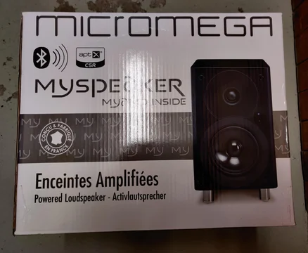 Micromega MySpeaker BT aktiva h&ouml;gtalare Vita komplett med Original kartong