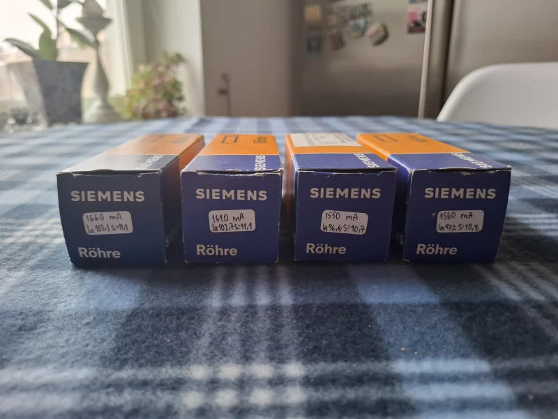 EL34 / 6ca7 Siemens Matchat kvartett NOS EL34 / 6ca7 Siemens Matchat kvartett NOS - Bild 2 av 8