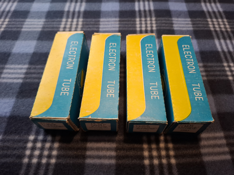 Sovtek EL34 (6ca7) Fat Bottle NIB/NOS matchad kvartett - Bild 2 av 8