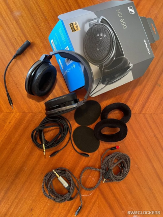 Sennheiser HD650 inkl zmf-kuddar och bättre kabel.