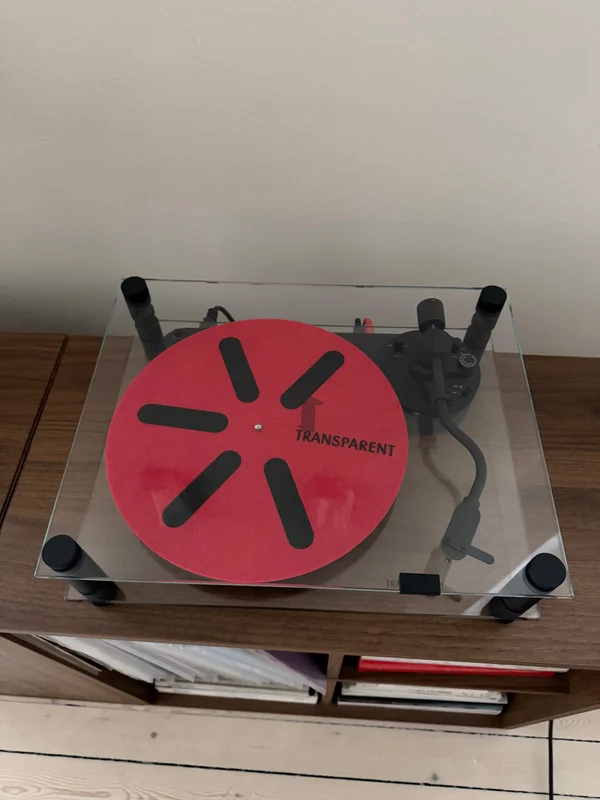 Transparent vinylspelare i svart - Bild 11 av 12
