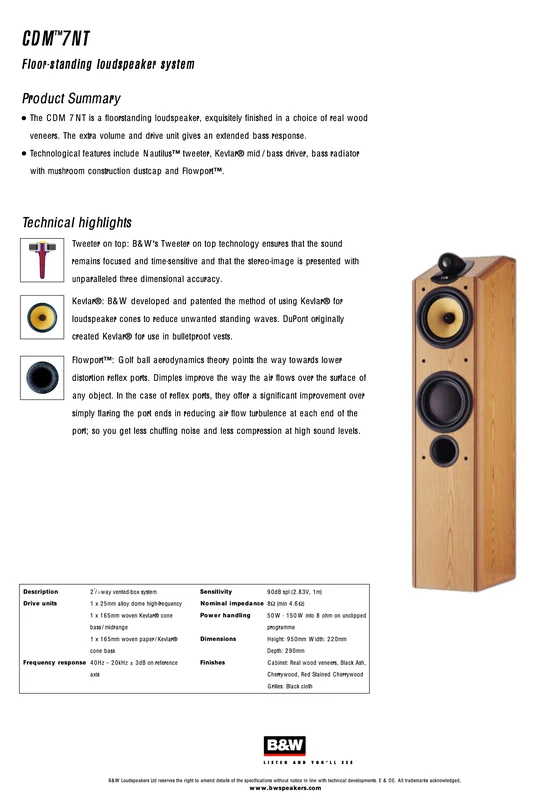 Bower &amp; Wilkins CDM7NT i k&ouml;rsb&auml;r. - Bild 5 av 5