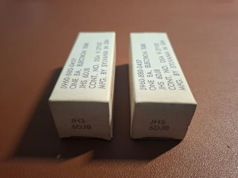 Sylvania JHS 6DJ8 / ECC88 &ndash; NOS matchat par &ndash; USA 1966