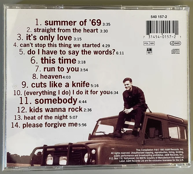 Bryan Adams - So Far So Good (CD) Bryan Adams - So Far So Good (CD) - Bild 3 av 3