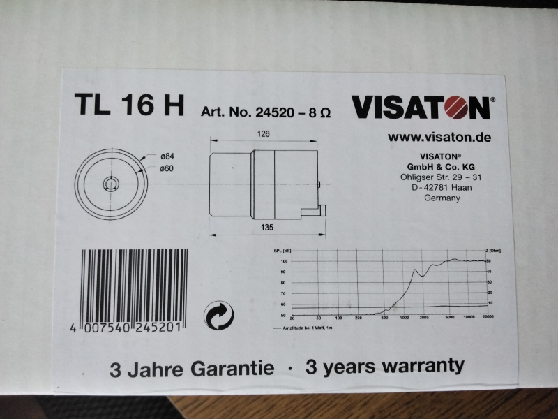 Visaton TL16H Highend horn Visaton TL16H Highend horn - Bild 3 av 5