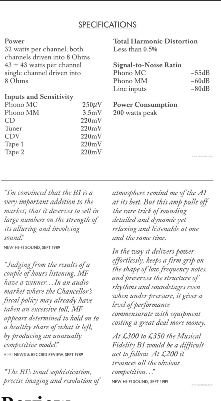 Musical Fidelity B1 i utmärkt skick Musical Fidelity B1 i utmärkt skick - Bild 3 av 3