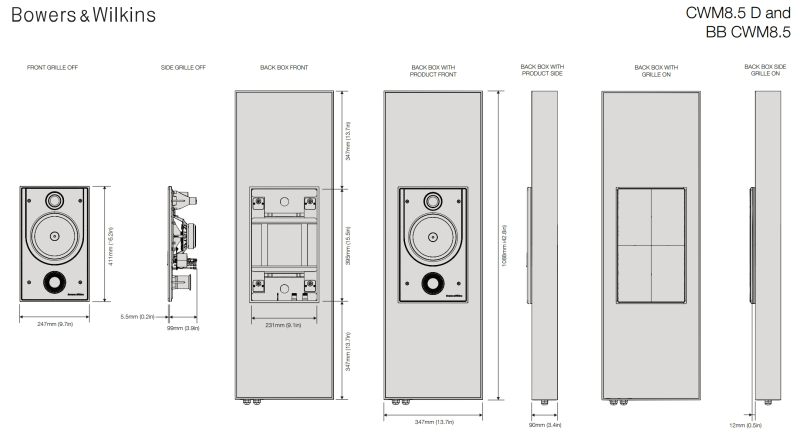 Helt nya! Bowers & Wilkins CWM 8.5D - Infällda högtalare Helt nya! Bowers & Wilkins CWM 8.5D - Infällda högtalare - Bild 2 av 2