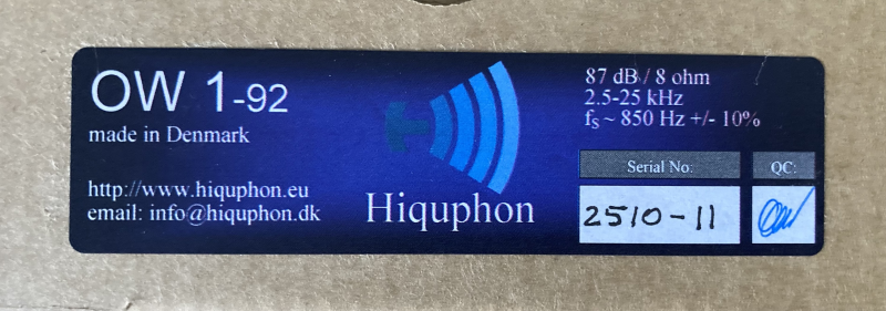 Hiquphon OWI-92 diskantelement, 2 st nya - Bild 2 av 4