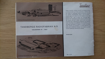 TANDBERG  BRUKSANVISNING  MOD 6X