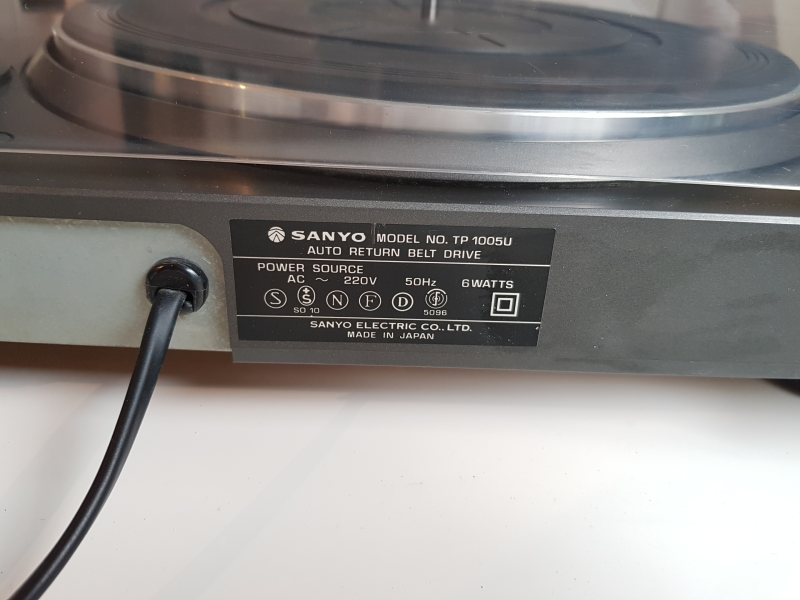 SANYO TP 1005U Semiatomatisk Skivspelare - Bild 11 av 12