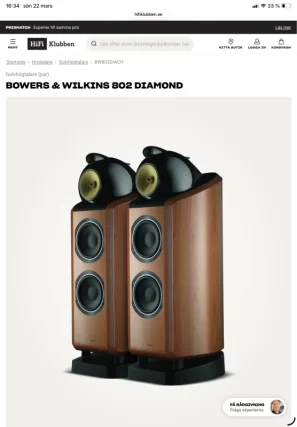 b&w 802 nautilus eller diamond k&ouml;pes