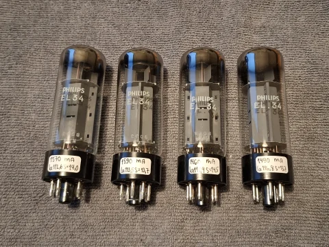 EL34 Mullard NOS Blackburn Xf4 1979, rebranded Philips EL34 Mullard NOS Blackburn Xf4 1979, rebranded Philips