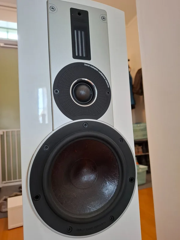 Dali Rubicon 5, Centerh&ouml;gtalare samt REL subwoofer vit pianolack - Billede 4 af 19