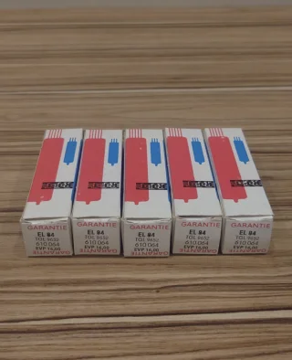 EL84 RFT Matchad kvintett NIB NOS Radiorör Östtyskland EL84 RFT Matchad kvintett NIB NOS Radiorör Östtyskland
