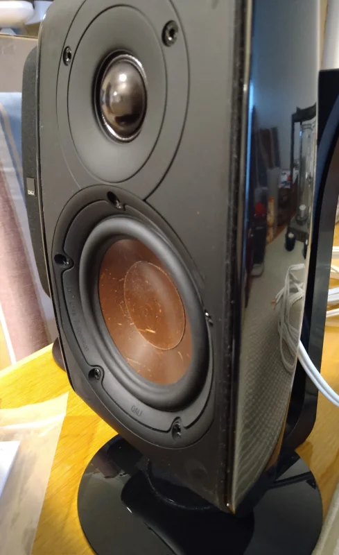 Dali Fazon - 1 par svarta inkl fot / v&auml;ggf&auml;ste, Kabel. - Bild 6 av 6