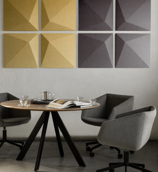 Ljudabsorbenter Facett – 2st i toppskick