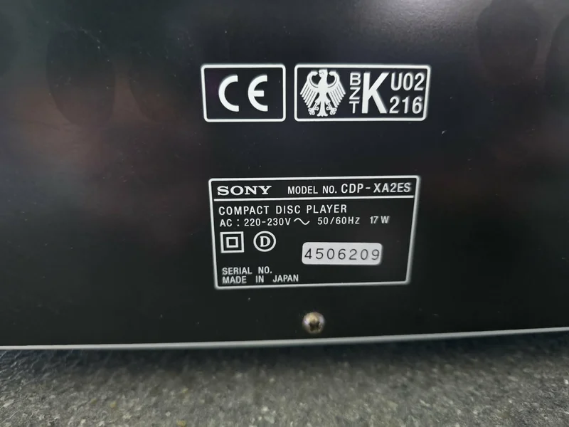 Sony CDP-XA2ES (ES-serien) Sony CDP-XA2ES (ES-serien) - Bild 10 av 10